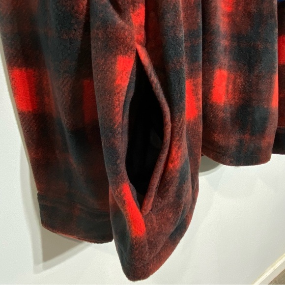 Columbia Mens XL Steens Mountain Printed Fleece Jacket Red Black Plaid Snap NWT - Picture 6 of 15